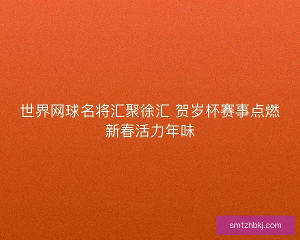 世界网球名将汇聚徐汇 贺岁杯赛事点燃新春活力年味