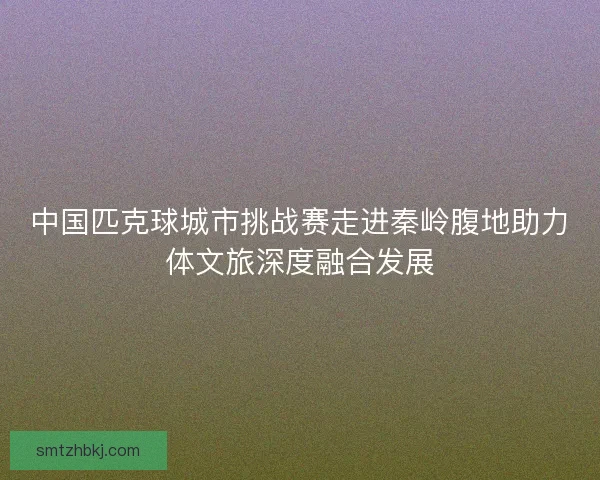 中国匹克球城市挑战赛走进秦岭腹地助力体文旅深度融合发展